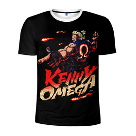 Мужская футболка 3D спортивная с принтом Kenny Omega Street Fighter в Белгороде, 100% полиэстер с улучшенными характеристиками | приталенный силуэт, круглая горловина, широкие плечи, сужается к линии бедра | kennyomega aew streetfighter