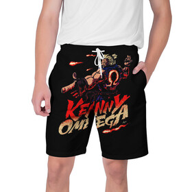 Мужские шорты 3D с принтом Kenny Omega Street Fighter в Белгороде,  полиэстер 100% | прямой крой, два кармана без застежек по бокам. Мягкая трикотажная резинка на поясе, внутри которой широкие завязки. Длина чуть выше колен | kennyomega aew streetfighter