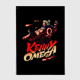 Постер с принтом Kenny Omega Street Fighter в Белгороде, 100% бумага
 | бумага, плотность 150 мг. Матовая, но за счет высокого коэффициента гладкости имеет небольшой блеск и дает на свету блики, но в отличии от глянцевой бумаги не покрыта лаком | kennyomega aew streetfighter