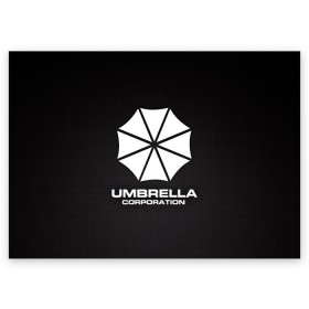 Поздравительная открытка с принтом Umbrella Corporation в Белгороде, 100% бумага | плотность бумаги 280 г/м2, матовая, на обратной стороне линовка и место для марки
 | corporation | umbrella | umbrella corporation | амбрела | амбрелла корпорейшн | военная корпорация | корпорация | фармацевтическая корпорация