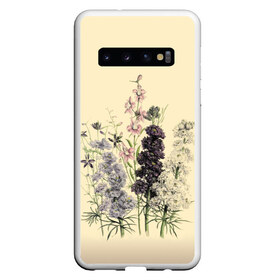 Чехол для Samsung Galaxy S10 с принтом Дельфиниумы в Белгороде, Силикон | Область печати: задняя сторона чехла, без боковых панелей | 14 февраля | 8 марта | бабушке | букет | винтаж | девушке | день святого валенти | дочери | дочке | жене | женский день | кружка | любимой | майка | маме | платье | подруге | подушка | полевые цветы