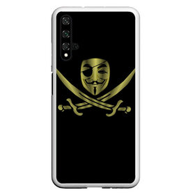 Чехол для Honor 20 с принтом Анонимус Пират в Белгороде, Силикон | Область печати: задняя сторона чехла, без боковых панелей | anonymous | v   значит вендетта | анонимус | анонимусы | вендетта | гай фокс | гая фокса | женскую | купить | маска | маска v | мужскую | пират | пирата | с анонимусом | с маской | с пиратом | хакер | хактивизм