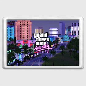 Магнит 45*70 с принтом Grand Theft Auto Vice City в Белгороде, Пластик | Размер: 78*52 мм; Размер печати: 70*45 | grand theft auto 2 | grand theft auto 3 | grand theft auto v | grand theft auto: san andreas | grand theft auto: vice city | gta 1 | gta 2 | gta 3 | gta 4 | gta 5 | gta online | gta v | город | игры