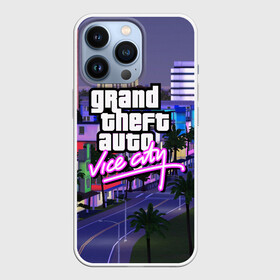 Чехол для iPhone 13 Pro с принтом Grand Theft Auto Vice City в Белгороде,  |  | Тематика изображения на принте: grand theft auto 2 | grand theft auto 3 | grand theft auto v | grand theft auto: san andreas | grand theft auto: vice city | gta 1 | gta 2 | gta 3 | gta 4 | gta 5 | gta online | gta v | город | игры