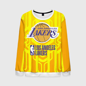 Мужской свитшот 3D с принтом Los Angeles Lakers Bryant 24 в Белгороде, 100% полиэстер с мягким внутренним слоем | круглый вырез горловины, мягкая резинка на манжетах и поясе, свободная посадка по фигуре | 