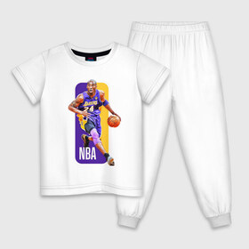 Детская пижама хлопок с принтом NBA (Kobe Bryant) в Белгороде, 100% хлопок |  брюки и футболка прямого кроя, без карманов, на брюках мягкая резинка на поясе и по низу штанин
 | 08 | 24 | 8 | angeles | basketball | bryant | gigi | goat | kobe | lakers | legend | logo | los | mamba | nba | rip | sport | баскетбол | брайант | коби | легенда | мамба | спорт