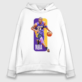 Женское худи Oversize хлопок с принтом NBA (Kobe Bryant) в Белгороде, френч-терри — 70% хлопок, 30% полиэстер. Мягкий теплый начес внутри —100% хлопок | боковые карманы, эластичные манжеты и нижняя кромка, капюшон на магнитной кнопке | Тематика изображения на принте: 08 | 24 | 8 | angeles | basketball | bryant | gigi | goat | kobe | lakers | legend | logo | los | mamba | nba | rip | sport | баскетбол | брайант | коби | легенда | мамба | спорт