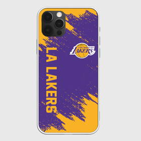 Чехол для iPhone 12 Pro с принтом LA LAKERS в Белгороде, силикон | область печати: задняя сторона чехла, без боковых панелей | america | basketball | kobe bryant | la | la lakers | lakers | los angeles lakers | nba | usa | баскетбол | кобе брайант | лос анджелес лейкерс | нба | сша