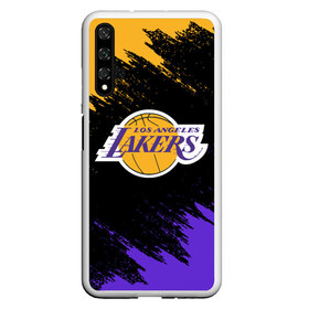 Чехол для Honor 20 с принтом LA LAKERS в Белгороде, Силикон | Область печати: задняя сторона чехла, без боковых панелей | america | basketball | kobe bryant | la | la lakers | lakers | los angeles lakers | nba | usa | баскетбол | кобе брайант | лос анджелес лейкерс | нба | сша