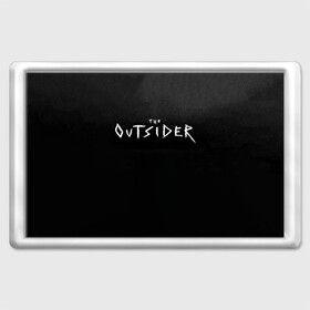 Магнит 45*70 с принтом The Outsider в Белгороде, Пластик | Размер: 78*52 мм; Размер печати: 70*45 | king | outsider | stephen | stephen king | кинг | книга | роман | сериал | стивен | стивен кинг | чужак