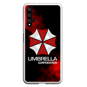 Чехол для Honor 20 с принтом UMBRELLA CORP в Белгороде, Силикон | Область печати: задняя сторона чехла, без боковых панелей | Тематика изображения на принте: biohazard | biohazard 7 | crocodile | fang | game | hand | monster | new umbrella | resident evil | resident evil 7 | umbrella | umbrella corp | umbrella corporation | zombie | обитель