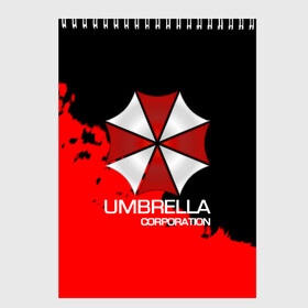 Скетчбук с принтом UMBRELLA CORP в Белгороде, 100% бумага
 | 48 листов, плотность листов — 100 г/м2, плотность картонной обложки — 250 г/м2. Листы скреплены сверху удобной пружинной спиралью | biohazard | biohazard 7 | crocodile | fang | game | hand | monster | new umbrella | resident evil | resident evil 7 | umbrella | umbrella corp | umbrella corporation | zombie | обитель