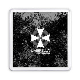 Магнит 55*55 с принтом UMBRELLA CORP в Белгороде, Пластик | Размер: 65*65 мм; Размер печати: 55*55 мм | biohazard | biohazard 7 | crocodile | fang | game | hand | monster | new umbrella | resident evil | resident evil 7 | umbrella | umbrella corp | umbrella corporation | zombie | обитель