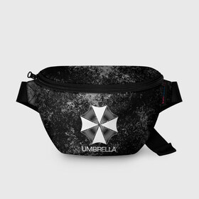 Поясная сумка 3D с принтом UMBRELLA CORP в Белгороде, 100% полиэстер | плотная ткань, ремень с регулируемой длиной, внутри несколько карманов для мелочей, основное отделение и карман с обратной стороны сумки застегиваются на молнию | biohazard | biohazard 7 | crocodile | fang | game | hand | monster | new umbrella | resident evil | resident evil 7 | umbrella | umbrella corp | umbrella corporation | zombie | обитель