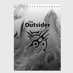 Скетчбук с принтом The Outsider в Белгороде, 100% бумага
 | 48 листов, плотность листов — 100 г/м2, плотность картонной обложки — 250 г/м2. Листы скреплены сверху удобной пружинной спиралью | Тематика изображения на принте: 