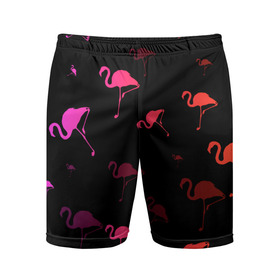 Мужские шорты спортивные с принтом Фламинго в Белгороде,  |  | Тематика изображения на принте: минимализм | прикольные картинки | прикольные надписи | розовый фламинго | фламинго