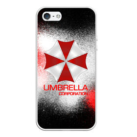 Чехол для iPhone 5/5S матовый с принтом UMBRELLA CORP в Белгороде, Силикон | Область печати: задняя сторона чехла, без боковых панелей | biohazard | biohazard 7 | crocodile | fang | game | hand | monster | new umbrella | resident evil | resident evil 7 | umbrella | umbrella corp | umbrella corporation | zombie | обитель