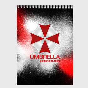 Скетчбук с принтом UMBRELLA CORP в Белгороде, 100% бумага
 | 48 листов, плотность листов — 100 г/м2, плотность картонной обложки — 250 г/м2. Листы скреплены сверху удобной пружинной спиралью | biohazard | biohazard 7 | crocodile | fang | game | hand | monster | new umbrella | resident evil | resident evil 7 | umbrella | umbrella corp | umbrella corporation | zombie | обитель