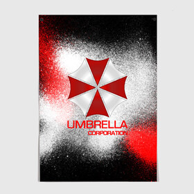 Постер с принтом UMBRELLA CORP в Белгороде, 100% бумага
 | бумага, плотность 150 мг. Матовая, но за счет высокого коэффициента гладкости имеет небольшой блеск и дает на свету блики, но в отличии от глянцевой бумаги не покрыта лаком | biohazard | biohazard 7 | crocodile | fang | game | hand | monster | new umbrella | resident evil | resident evil 7 | umbrella | umbrella corp | umbrella corporation | zombie | обитель