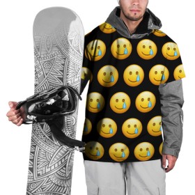 Накидка на куртку 3D с принтом New Emoji в Белгороде, 100% полиэстер |  | Тематика изображения на принте: crying | emoji | smile | smiling face with tear | tear | плачущий | слеза | смайлик | улыбка | эмодзи