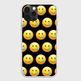 Чехол для iPhone 12 Pro с принтом New Emoji в Белгороде, силикон | область печати: задняя сторона чехла, без боковых панелей | crying | emoji | smile | smiling face with tear | tear | плачущий | слеза | смайлик | улыбка | эмодзи