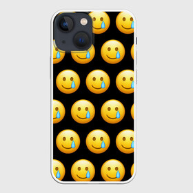 Чехол для iPhone 13 mini с принтом New Emoji в Белгороде,  |  | crying | emoji | smile | smiling face with tear | tear | плачущий | слеза | смайлик | улыбка | эмодзи