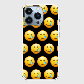 Чехол для iPhone 13 Pro с принтом New Emoji в Белгороде,  |  | Тематика изображения на принте: crying | emoji | smile | smiling face with tear | tear | плачущий | слеза | смайлик | улыбка | эмодзи