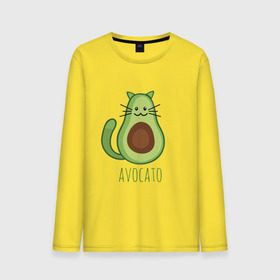 Мужской лонгслив хлопок с принтом AVOCATO в Белгороде, 100% хлопок |  | avocado | avocato | avogato | cat | cats | авокадо | авокато | авокот | картинка | картинки | кот | коте | котэ | прикольная | прикольные