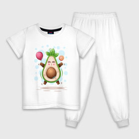 Детская пижама хлопок с принтом АВОКАДО в Белгороде, 100% хлопок |  брюки и футболка прямого кроя, без карманов, на брюках мягкая резинка на поясе и по низу штанин
 | Тематика изображения на принте: avocado | character | cute pictures | exotic | fruit | nut | vegan | vegetables | vegetarian | авокадо | веган | вегетарианец | милые картинки | овощи | орех | персонаж | фрукты | экзотика