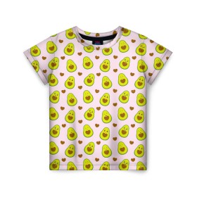 Детская футболка 3D с принтом АВОКАДО в Белгороде, 100% гипоаллергенный полиэфир | прямой крой, круглый вырез горловины, длина до линии бедер, чуть спущенное плечо, ткань немного тянется | Тематика изображения на принте: avocado | character | cute pictures | exotic | fruit | nut | vegan | vegetables | vegetarian | авокадо | веган | вегетарианец | милые картинки | овощи | орех | персонаж | фрукты | экзотика