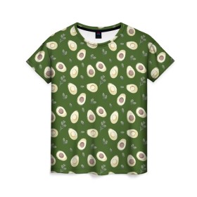 Женская футболка 3D с принтом АВОКАДО в Белгороде, 100% полиэфир ( синтетическое хлопкоподобное полотно) | прямой крой, круглый вырез горловины, длина до линии бедер | Тематика изображения на принте: avocado | character | cute pictures | exotic | fruit | nut | vegan | vegetables | vegetarian | авокадо | веган | вегетарианец | милые картинки | овощи | орех | персонаж | фрукты | экзотика