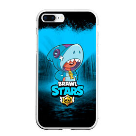 Чехол для iPhone 7Plus/8 Plus матовый с принтом Brawl stars leon shark в Белгороде, Силикон | Область печати: задняя сторона чехла, без боковых панелей | Тематика изображения на принте: bea | bib | brawl stars | crow | el brown | leon | max | nita | sally leon | shark | акула | биа | биби | бравл старс | ворон | игра | леон | макс | нита | оборотень | салли леон | сэлли леон | шарк | эл браун