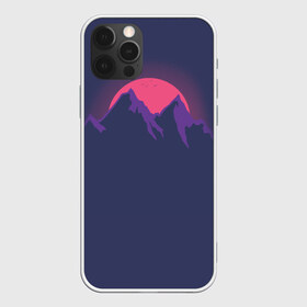 Чехол для iPhone 12 Pro Max с принтом Mountain sunset в Белгороде, Силикон |  | Тематика изображения на принте: mountain | sunset. purple. фиолетовый | vector | арт | вектор | горы | закат | принт | природа