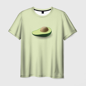 Мужская футболка 3D с принтом Авокадо в Белгороде, 100% полиэфир | прямой крой, круглый вырез горловины, длина до линии бедер | Тематика изображения на принте: авокадо | веган | еда блогеров | мемы | минимализм | прикольные картинки | прикольные надписи | растение | фрукт