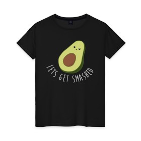 Женская футболка хлопок с принтом Авокадо в Белгороде, 100% хлопок | прямой крой, круглый вырез горловины, длина до линии бедер, слегка спущенное плечо | авокадо | мемы | минимализм | прикольные картинки | прикольные надписи | растение | фрукт
