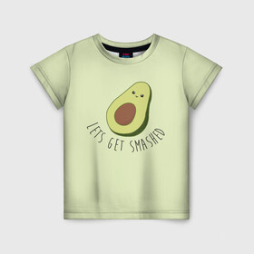 Детская футболка 3D с принтом Авокадо в Белгороде, 100% гипоаллергенный полиэфир | прямой крой, круглый вырез горловины, длина до линии бедер, чуть спущенное плечо, ткань немного тянется | авокадо | мемы | минимализм | прикольные картинки | прикольные надписи | растение | фрукт