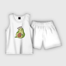 Детская пижама с шортами хлопок с принтом Авокадо в Белгороде,  |  | авокадо | веган | еда блогеров | мемы | минимализм | прикольные картинки | прикольные надписи | растение | смешное авокадо | фрукт