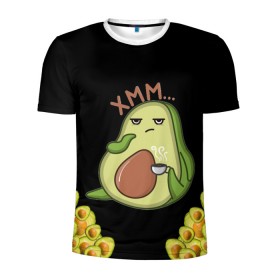 Мужская футболка 3D спортивная с принтом Авокадо в Белгороде, 100% полиэстер с улучшенными характеристиками | приталенный силуэт, круглая горловина, широкие плечи, сужается к линии бедра | авокадо | веган | еда блогеров | мемы | минимализм | прикольные картинки | прикольные надписи | растение | смешное авокадо | фрукт