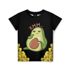 Детская футболка 3D с принтом Авокадо в Белгороде, 100% гипоаллергенный полиэфир | прямой крой, круглый вырез горловины, длина до линии бедер, чуть спущенное плечо, ткань немного тянется | авокадо | веган | еда блогеров | мемы | минимализм | прикольные картинки | прикольные надписи | растение | смешное авокадо | фрукт