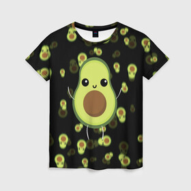 Женская футболка 3D с принтом Авокадо в Белгороде, 100% полиэфир ( синтетическое хлопкоподобное полотно) | прямой крой, круглый вырез горловины, длина до линии бедер | авокадо | веган | еда блогеров | мемы | минимализм | прикольные картинки | прикольные надписи | растение | смешное авокадо | фрукт