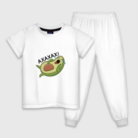 Детская пижама хлопок с принтом Авокадо в Белгороде, 100% хлопок |  брюки и футболка прямого кроя, без карманов, на брюках мягкая резинка на поясе и по низу штанин
 | авокадо | веган | еда блогеров | мемы | минимализм | прикольные картинки | прикольные надписи | растение | смешное авокадо | фрукт