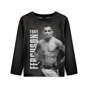 Детский лонгслив 3D с принтом Tony Ferguson в Белгороде, 100% полиэстер | длинные рукава, круглый вырез горловины, полуприлегающий силуэт
 | el cucuy | ferguson | mma | tony | tony ferguson | ufc | арманн | бокс | борьба | джиу джитсу | кукуй | тони | тони фергюсон | фергюсон | эль | эль кукуй | энтони