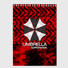 Скетчбук с принтом UMBRELLA CORP в Белгороде, 100% бумага
 | 48 листов, плотность листов — 100 г/м2, плотность картонной обложки — 250 г/м2. Листы скреплены сверху удобной пружинной спиралью | biohazard | biohazard 7 | crocodile | fang | game | hand | monster | new umbrella | resident evil | resident evil 7 | umbrella | umbrella corp | umbrella corporation | zombie | обитель