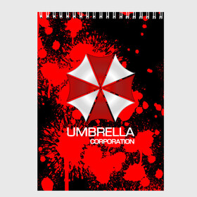 Скетчбук с принтом UMBRELLA CORP в Белгороде, 100% бумага
 | 48 листов, плотность листов — 100 г/м2, плотность картонной обложки — 250 г/м2. Листы скреплены сверху удобной пружинной спиралью | biohazard | biohazard 7 | crocodile | fang | game | hand | monster | new umbrella | resident evil | resident evil 7 | umbrella | umbrella corp | umbrella corporation | zombie | обитель