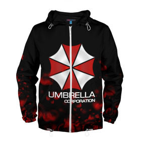 Мужская ветровка 3D с принтом UMBRELLA CORP в Белгороде, 100% полиэстер | подол и капюшон оформлены резинкой с фиксаторами, два кармана без застежек по бокам, один потайной карман на груди | biohazard | biohazard 7 | crocodile | fang | game | hand | monster | new umbrella | resident evil | resident evil 7 | umbrella | umbrella corp | umbrella corporation | zombie | обитель