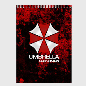 Скетчбук с принтом UMBRELLA CORP в Белгороде, 100% бумага
 | 48 листов, плотность листов — 100 г/м2, плотность картонной обложки — 250 г/м2. Листы скреплены сверху удобной пружинной спиралью | biohazard | biohazard 7 | crocodile | fang | game | hand | monster | new umbrella | resident evil | resident evil 7 | umbrella | umbrella corp | umbrella corporation | zombie | обитель