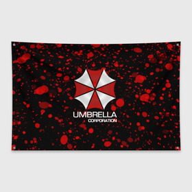 Флаг-баннер с принтом UMBRELLA CORP в Белгороде, 100% полиэстер | размер 67 х 109 см, плотность ткани — 95 г/м2; по краям флага есть четыре люверса для крепления | biohazard | biohazard 7 | crocodile | fang | game | hand | monster | new umbrella | resident evil | resident evil 7 | umbrella | umbrella corp | umbrella corporation | zombie | обитель