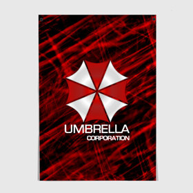 Постер с принтом UMBRELLA CORP в Белгороде, 100% бумага
 | бумага, плотность 150 мг. Матовая, но за счет высокого коэффициента гладкости имеет небольшой блеск и дает на свету блики, но в отличии от глянцевой бумаги не покрыта лаком | biohazard | biohazard 7 | crocodile | fang | game | hand | monster | new umbrella | resident evil | resident evil 7 | umbrella | umbrella corp | umbrella corporation | zombie | обитель