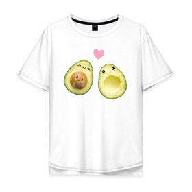 Мужская футболка хлопок Oversize с принтом Авокадо в Белгороде, 100% хлопок | свободный крой, круглый ворот, “спинка” длиннее передней части | авокадо | веган | еда блогеров | мемы | минимализм | прикольные картинки | прикольные надписи | растение | смешное авокадо | фрукт