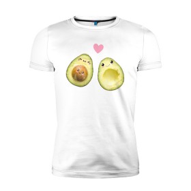 Мужская футболка премиум с принтом Авокадо в Белгороде, 92% хлопок, 8% лайкра | приталенный силуэт, круглый вырез ворота, длина до линии бедра, короткий рукав | авокадо | веган | еда блогеров | мемы | минимализм | прикольные картинки | прикольные надписи | растение | смешное авокадо | фрукт